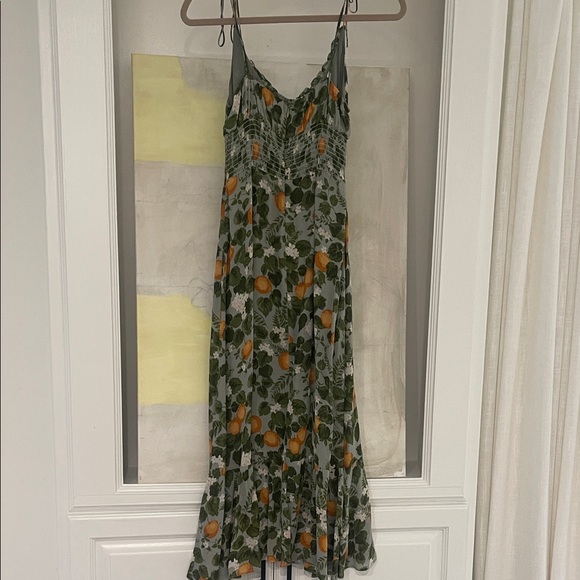 Reformation Embry Orange Grove Midi dress size 8 - Picture 5 of 9